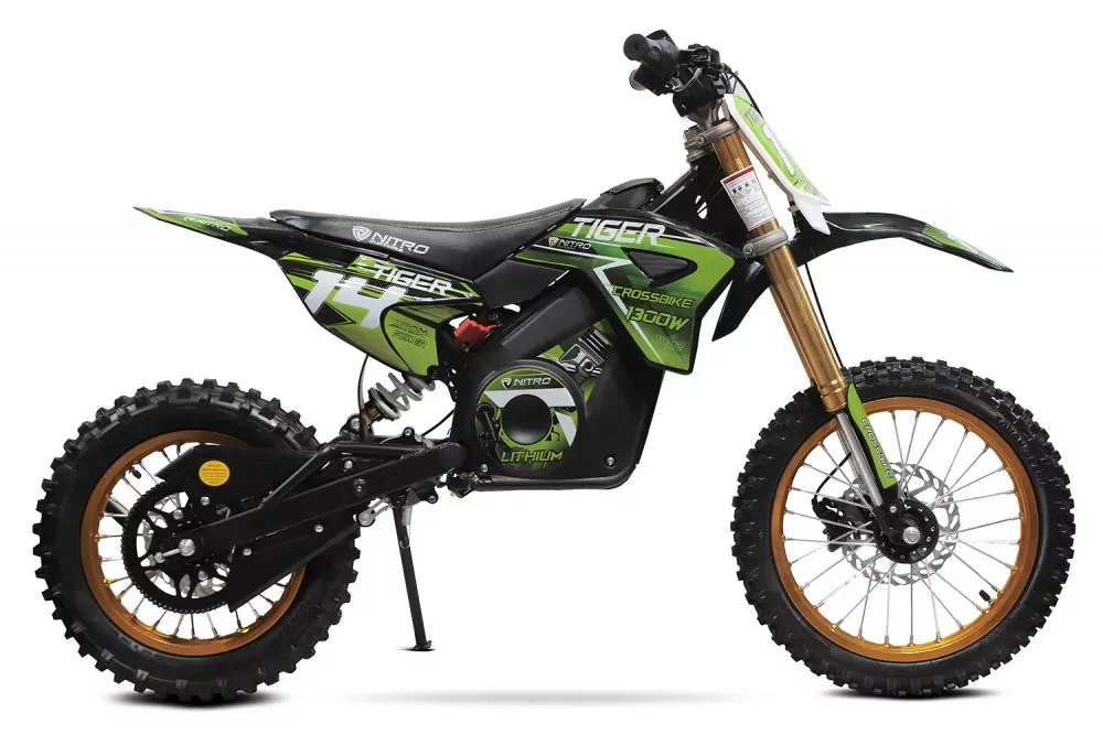 Nitro Motors Tiger Eco Dirtbike 1300W 48V 14/12 Zoll Lithium Akku 13Ah Elektro Crossbike Nitro Motors Tiger Eco Dirtbike 1300W 48V 14/12 Zoll Lithium Akku 13Ah Elektro Crossbike